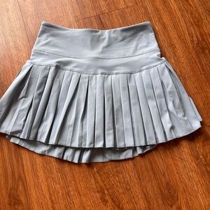 Tilly's Light Gray Pleated Mini Skirt